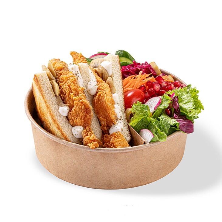 Truffle Mushroom Chicken Sandwich & Salad