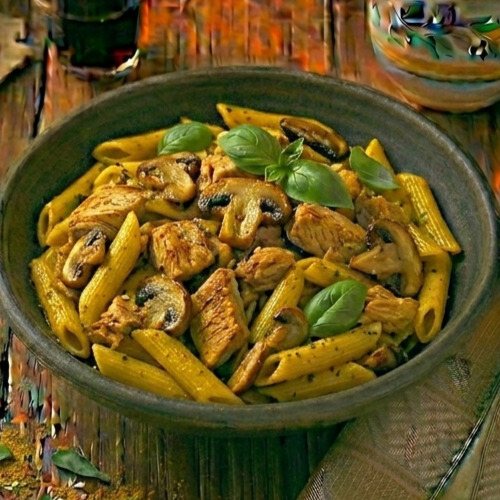 Köri Soslu Tavuklu Mantarlı