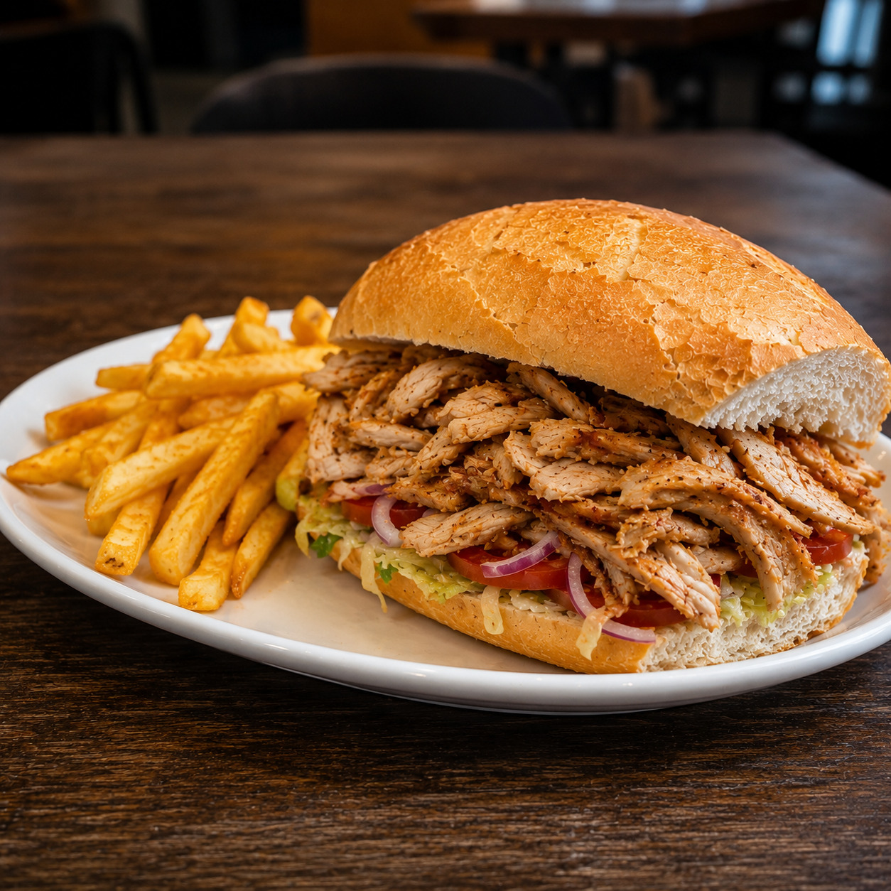 Yarım Ekmek Arası Tavuk Döner Menü