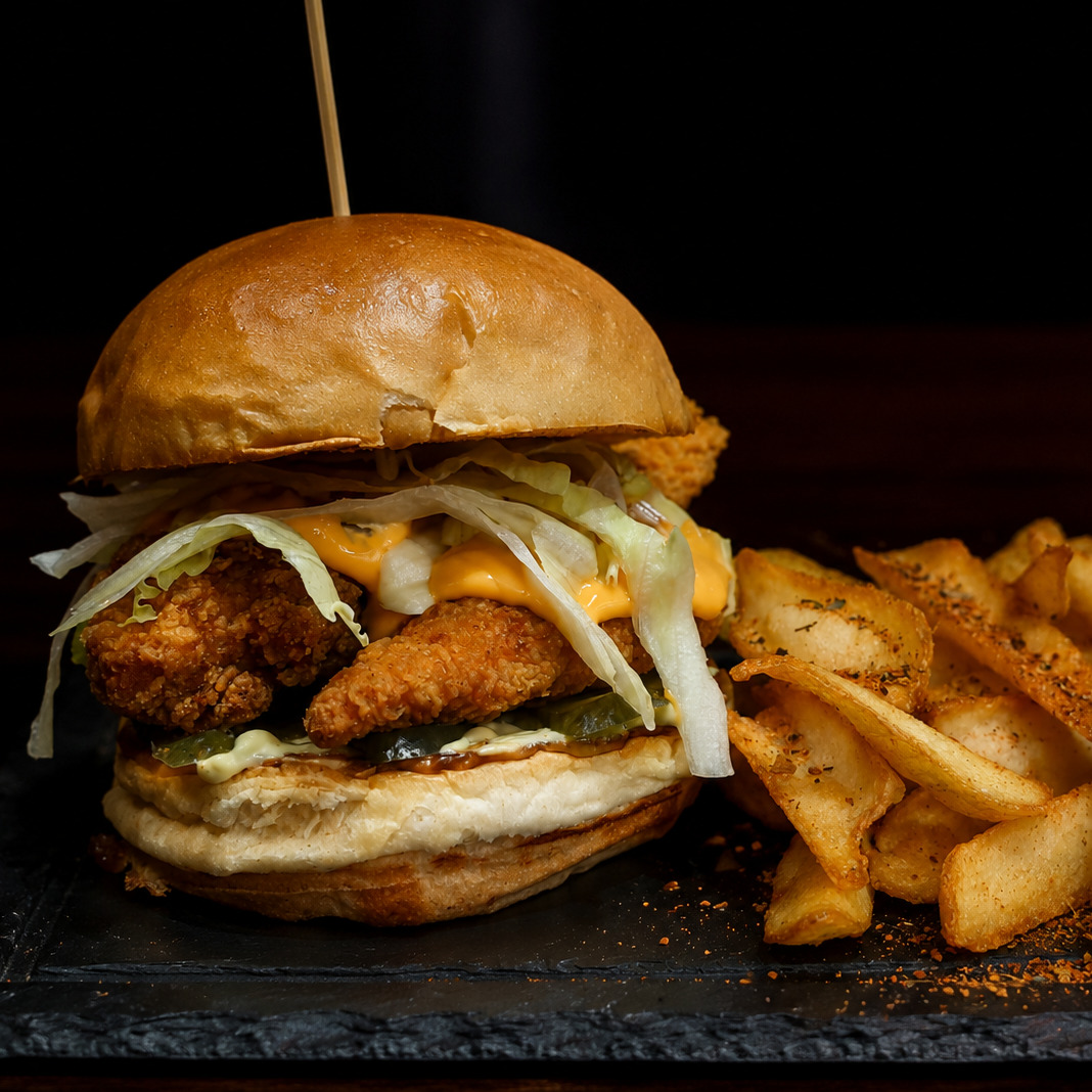Crispy Chicken Cheese Burger