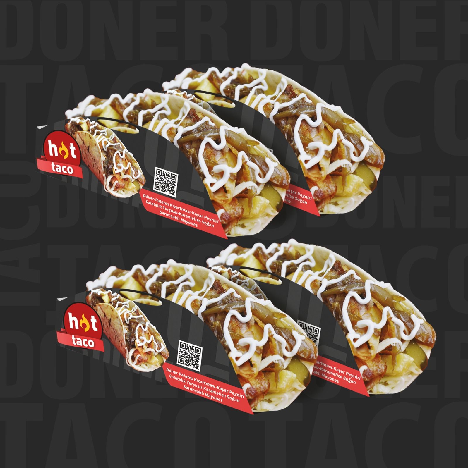 4 lü Tavuk Taco