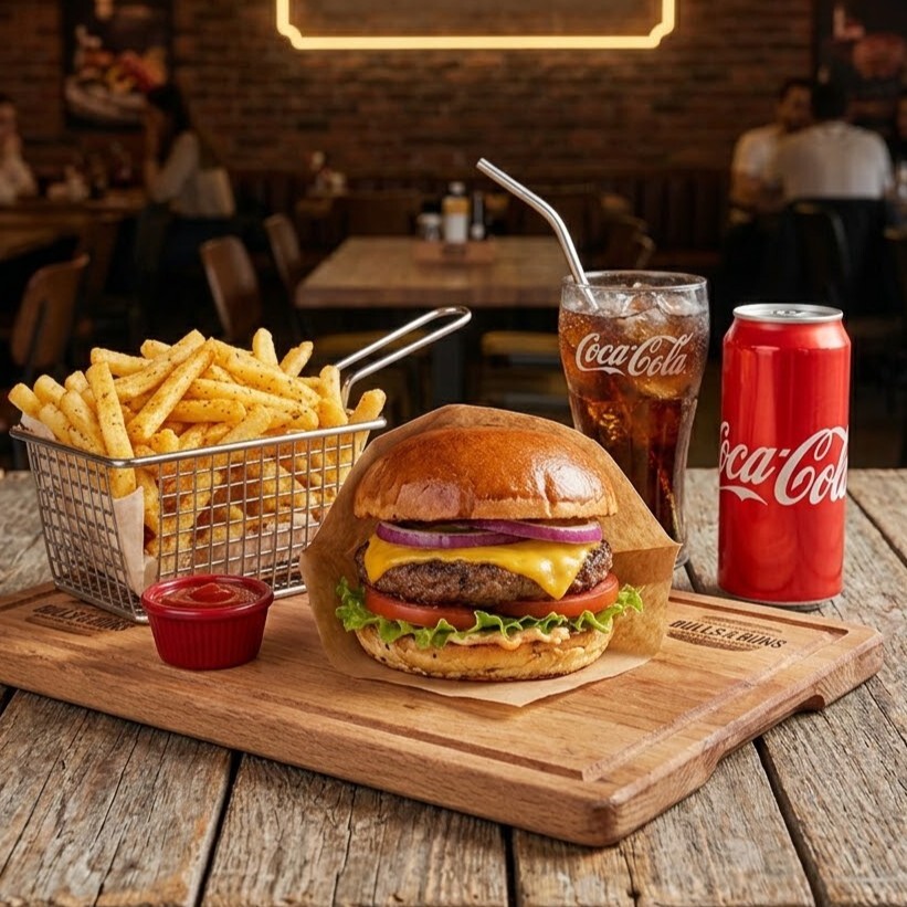 Beef Burger & Patates & İçecek