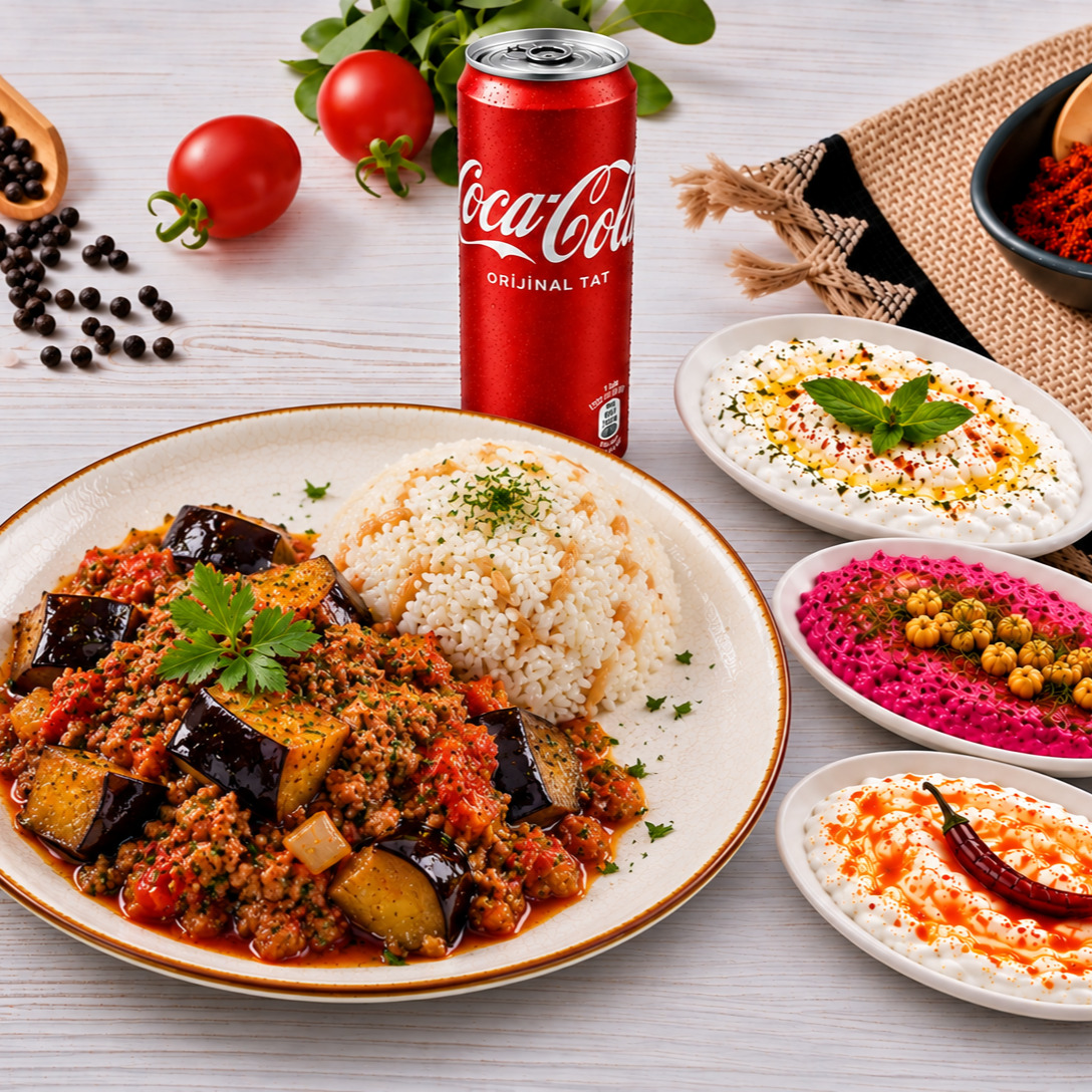 Musakka Molası (Patlıcan Musakka + Meze + Coca Cola)