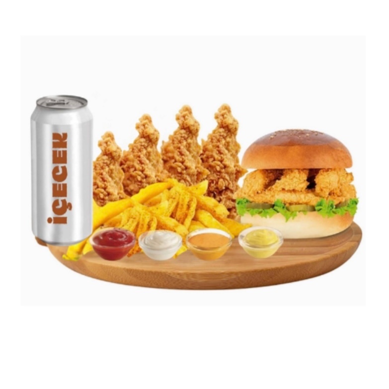 Kajun Burger Ve 4 Adet Kajun Menü