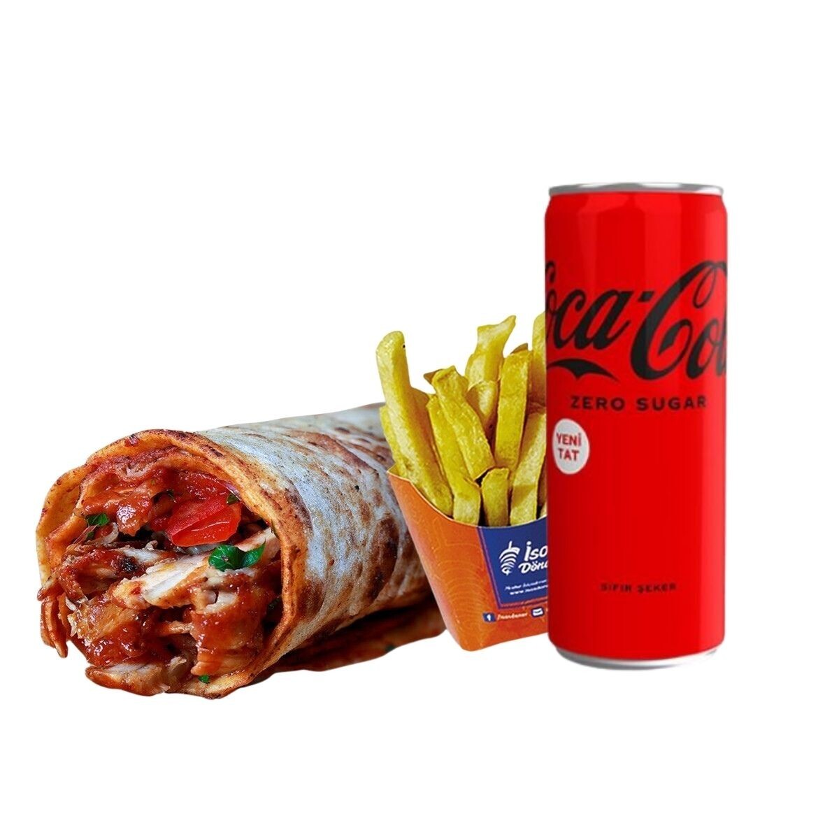 Coca-Cola'lı Doyuran Patatesli Tavuk Dürüm Menü