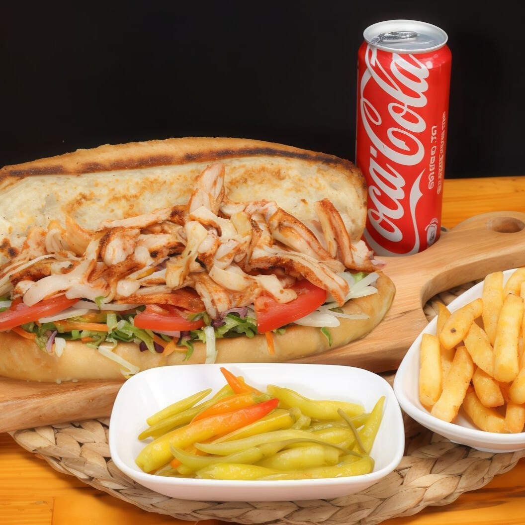 Tam Ekmek Arası Tavuk Döner Süper Menü
