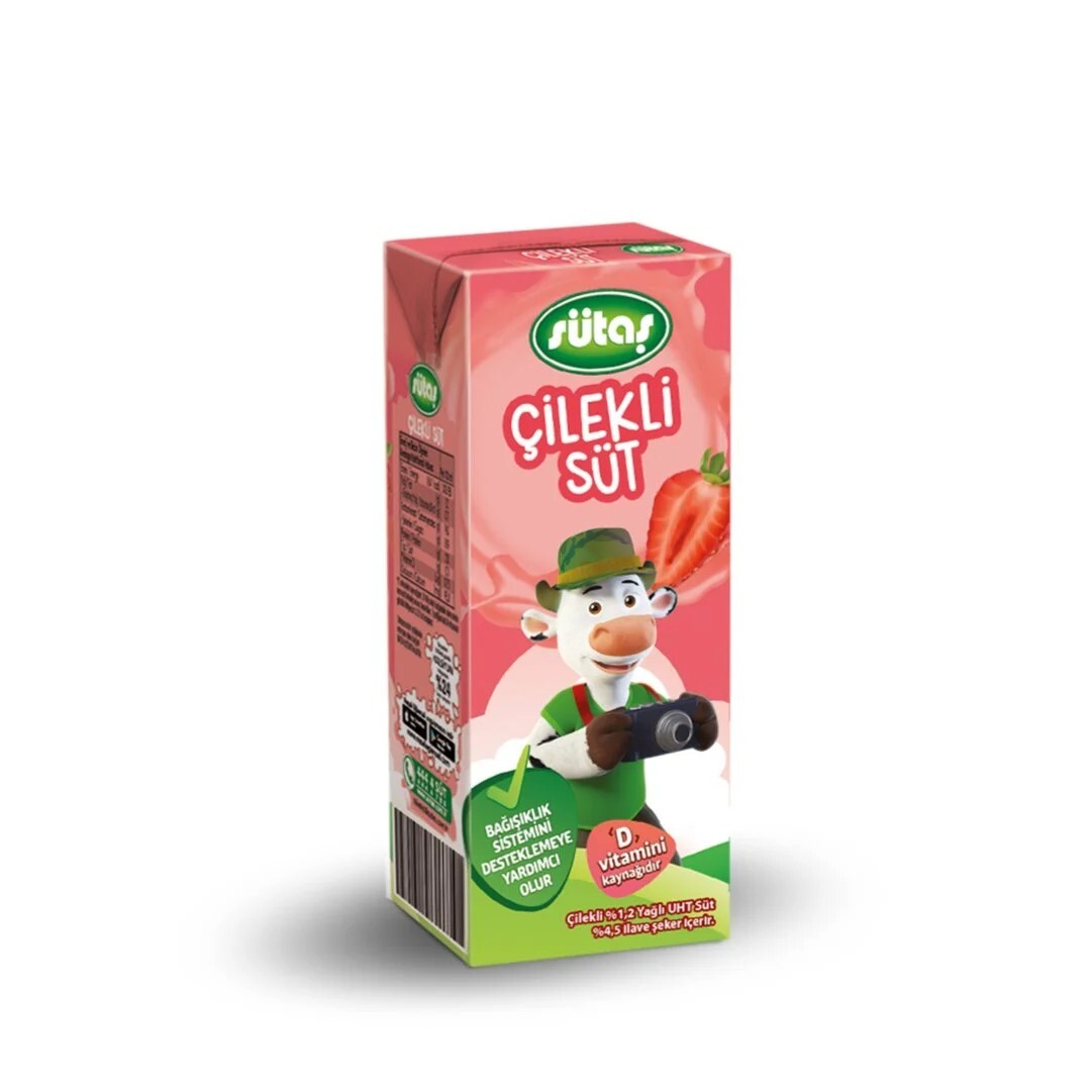 Çilekli Süt (200 ml.)