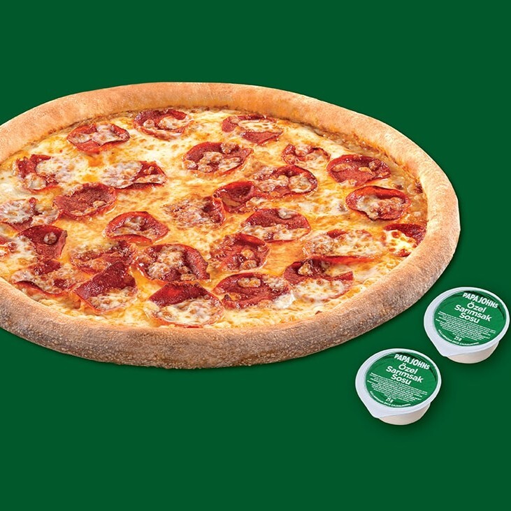 Büyük Pepperoni + 2 Sarımsak sos