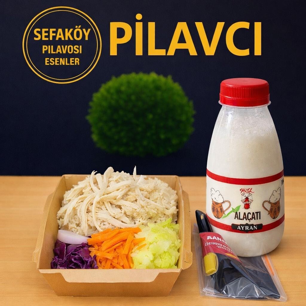 Tavuklu Pilav (1 Porsiyon) + Alaçatı Ayran (Ekşi Mayalı Yayık Ayran) 245 Ml
