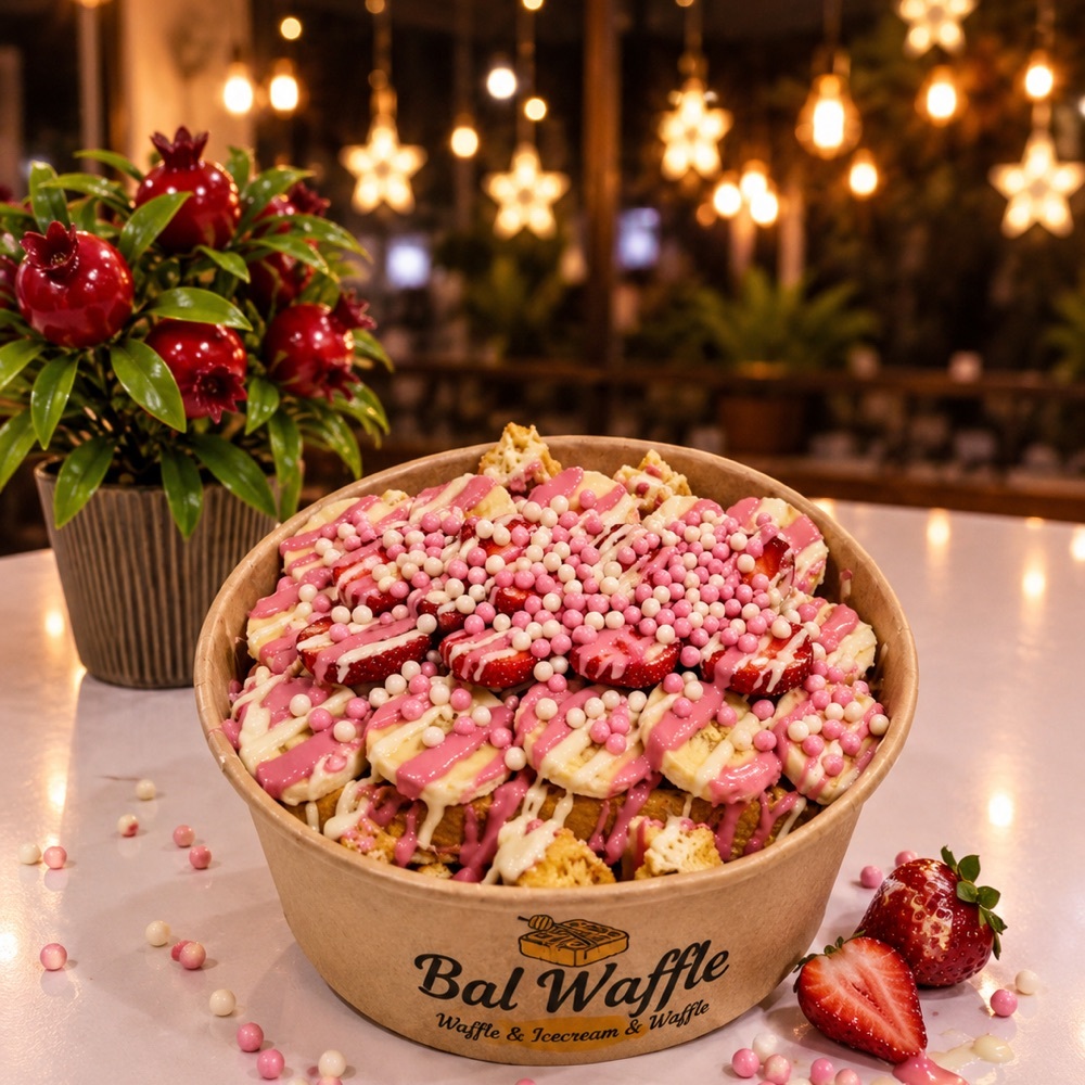 Çilekli Bowl Waffle