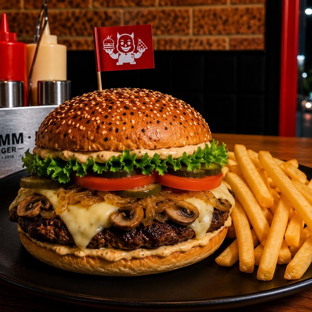 Orman Ateşi Burger (Mantarlı)
