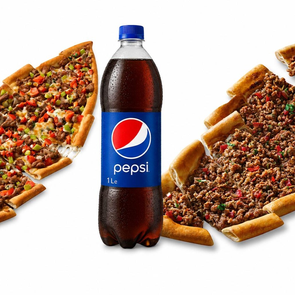 2 Adet pide Kuşbaşı Kaşarlı ve Kıymalı Pide 1 Lt Kola