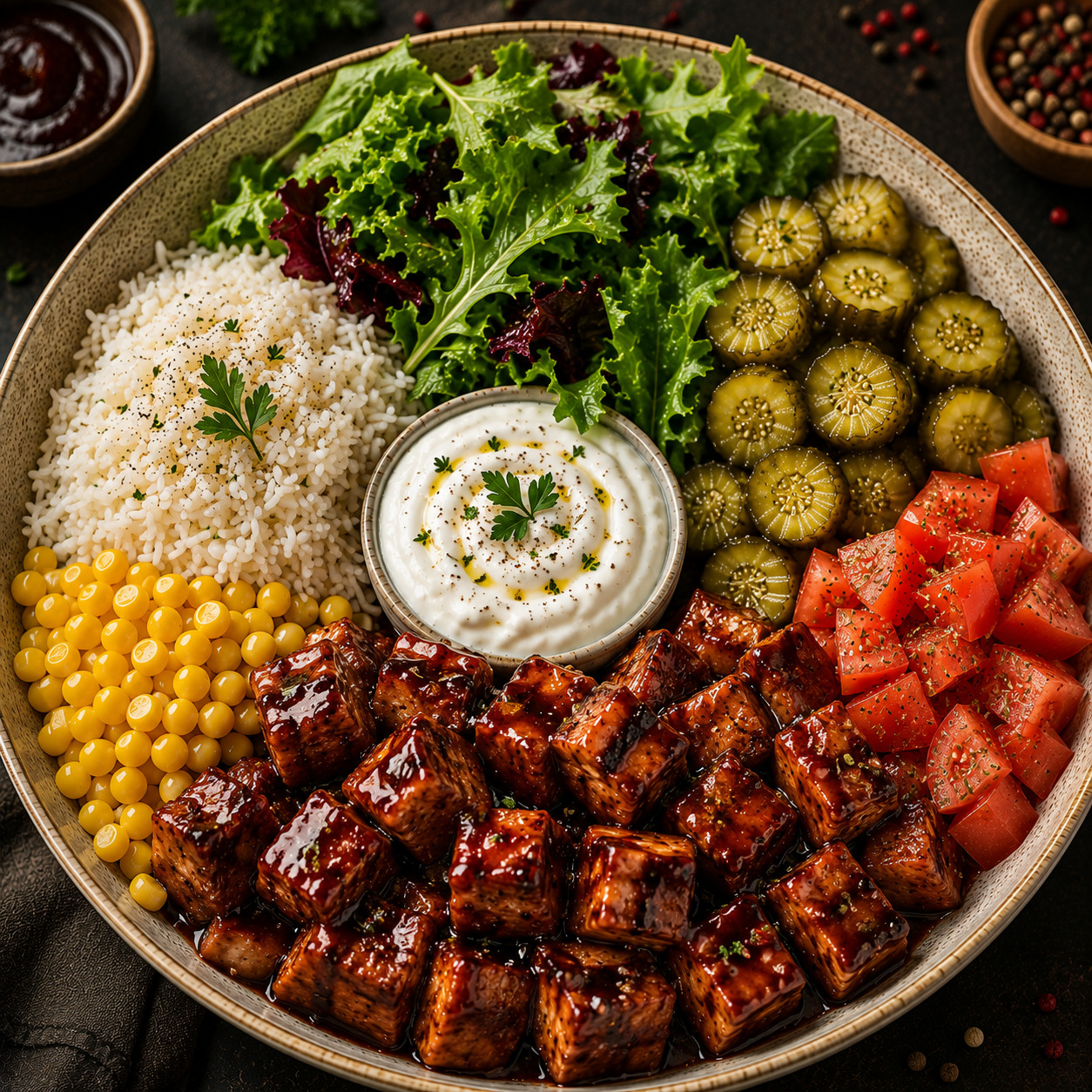 Barbekü Soslu Tavuklum Bowl