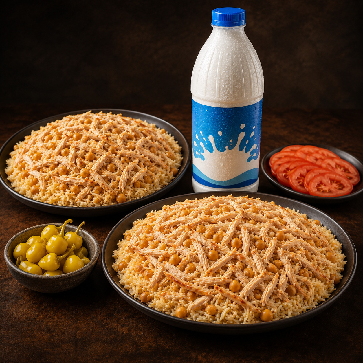 İkili Tavuklu Menü – 2 Tavuklu Pilav + 1 L Ayran