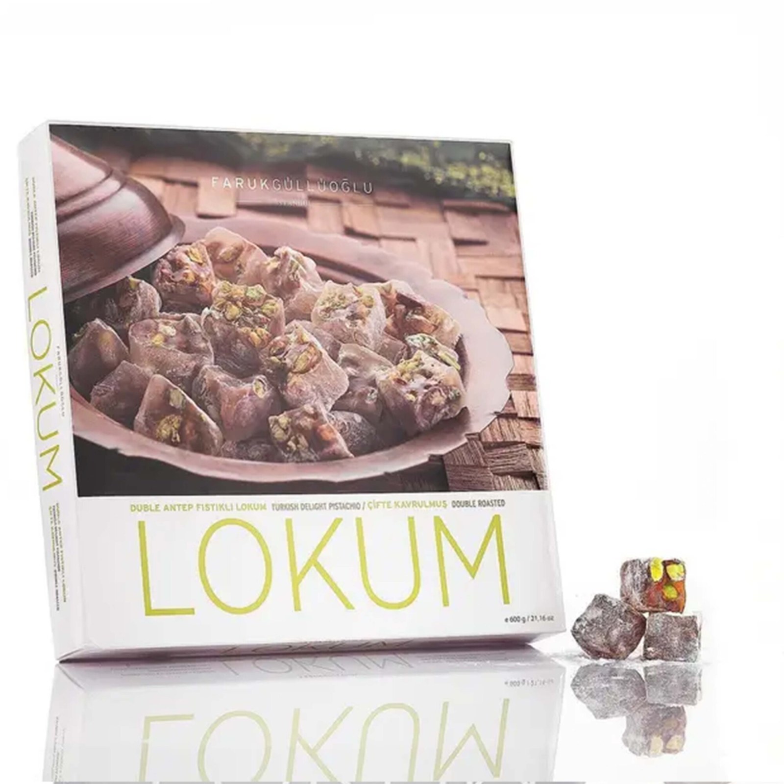 Kutulu Duble Antep Fıstıklı Lokum (600 gr.)