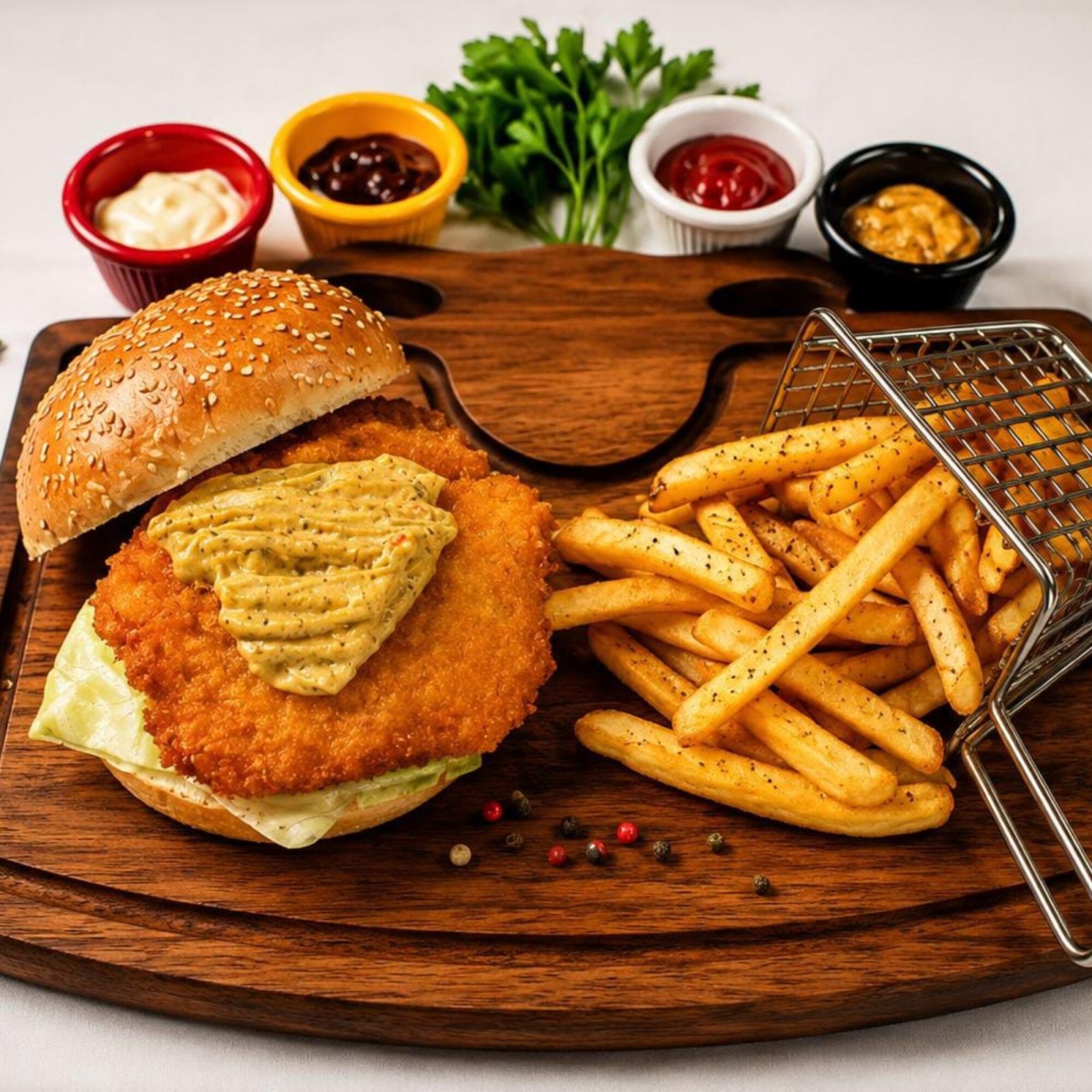 Cafe De Paris Soslu Chicken Burger
