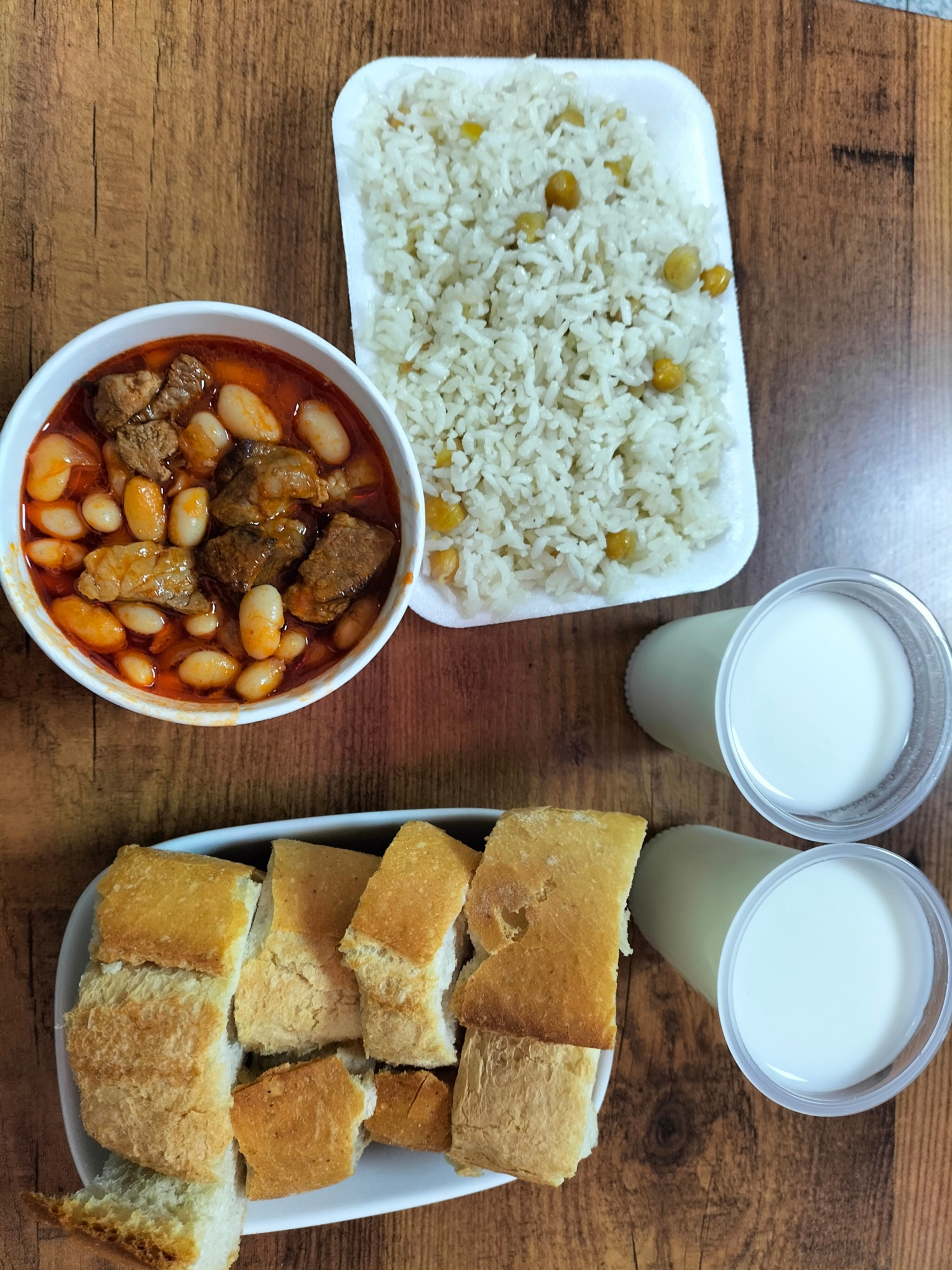 Nohutlu Pilav+Etli Kuru Fasülye+Açık Ayran