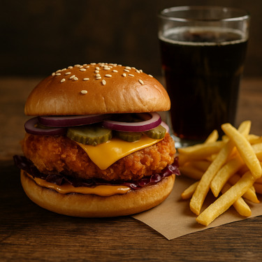 Bam Bam Acılı Tavuk Burger Menü
