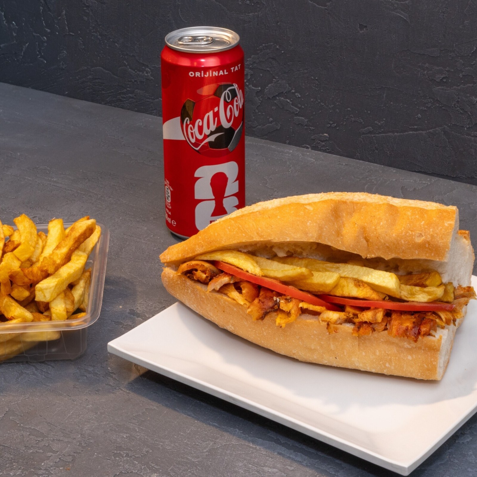 Yarım Ekmek Arası Tavuk Döner Menü