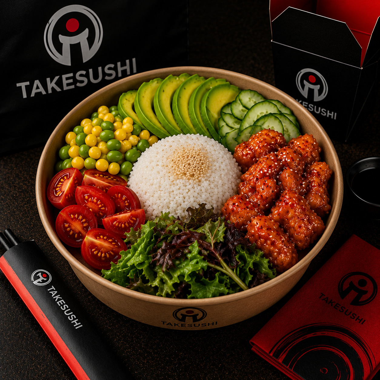 Teriyaki Soslu Tavuk Bowl