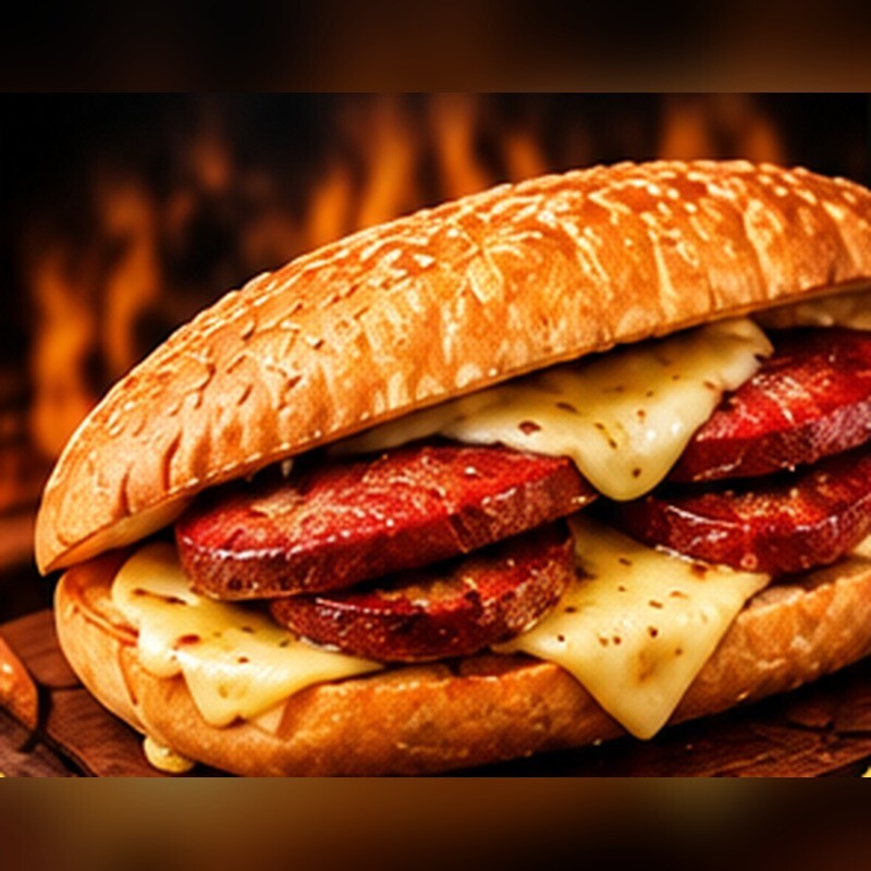 Yarım Ekmek Sucuk Kaşarlı