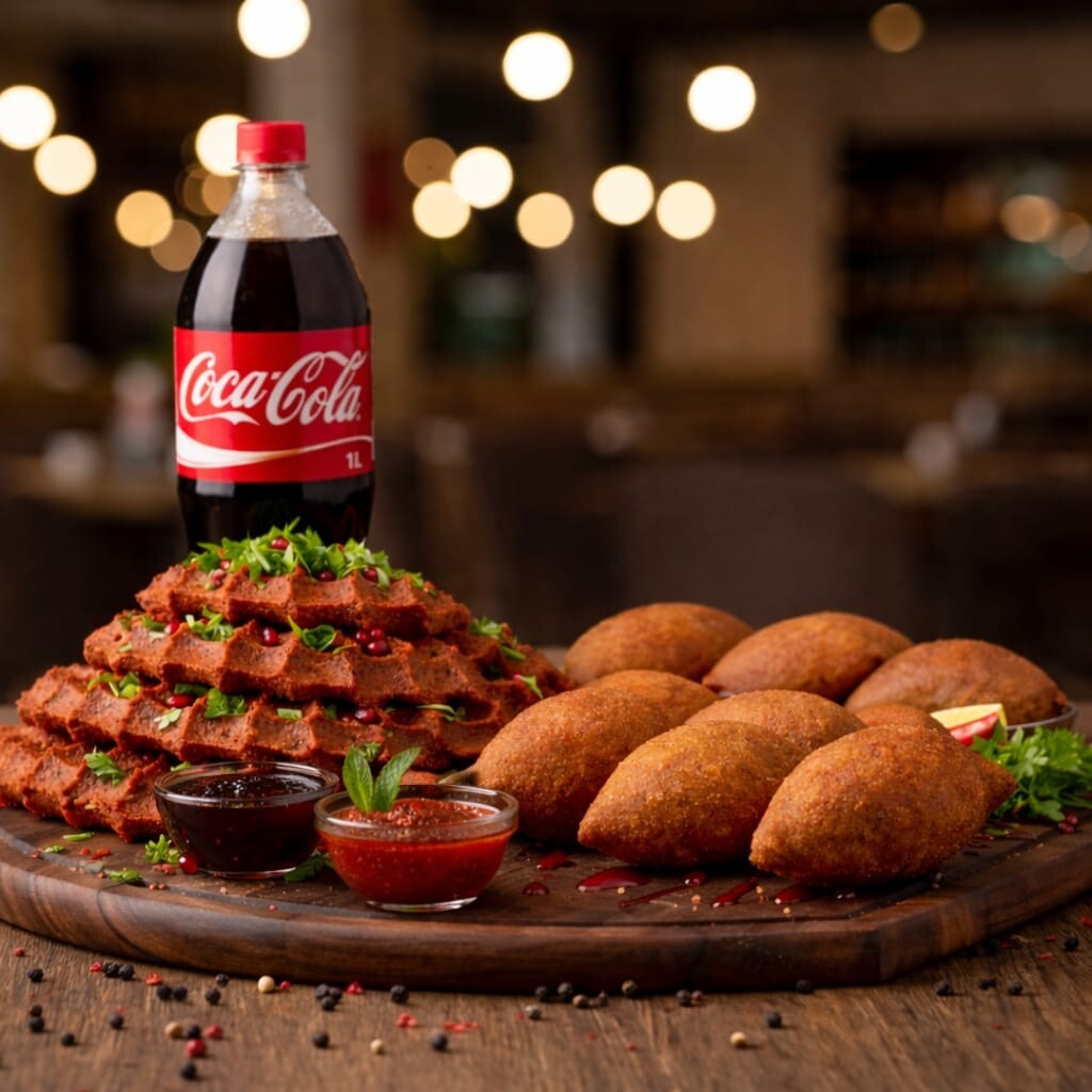 1 Kg Çiğ Köfte & 1 L Coca Cola & 6 İçli Köfte
