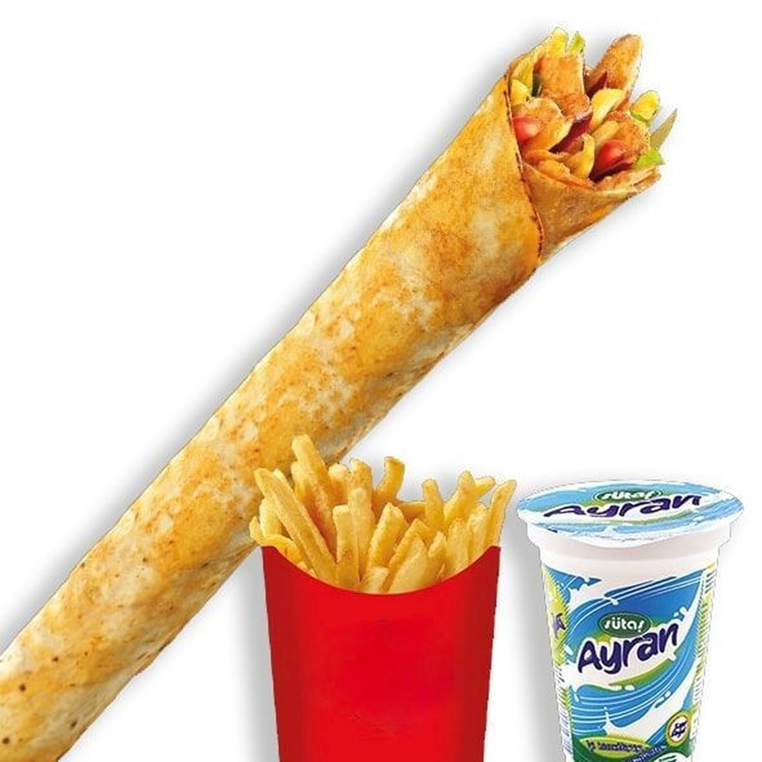 Zurna Tavuk Döner Dürüm & Ayran & Patates Kızartması