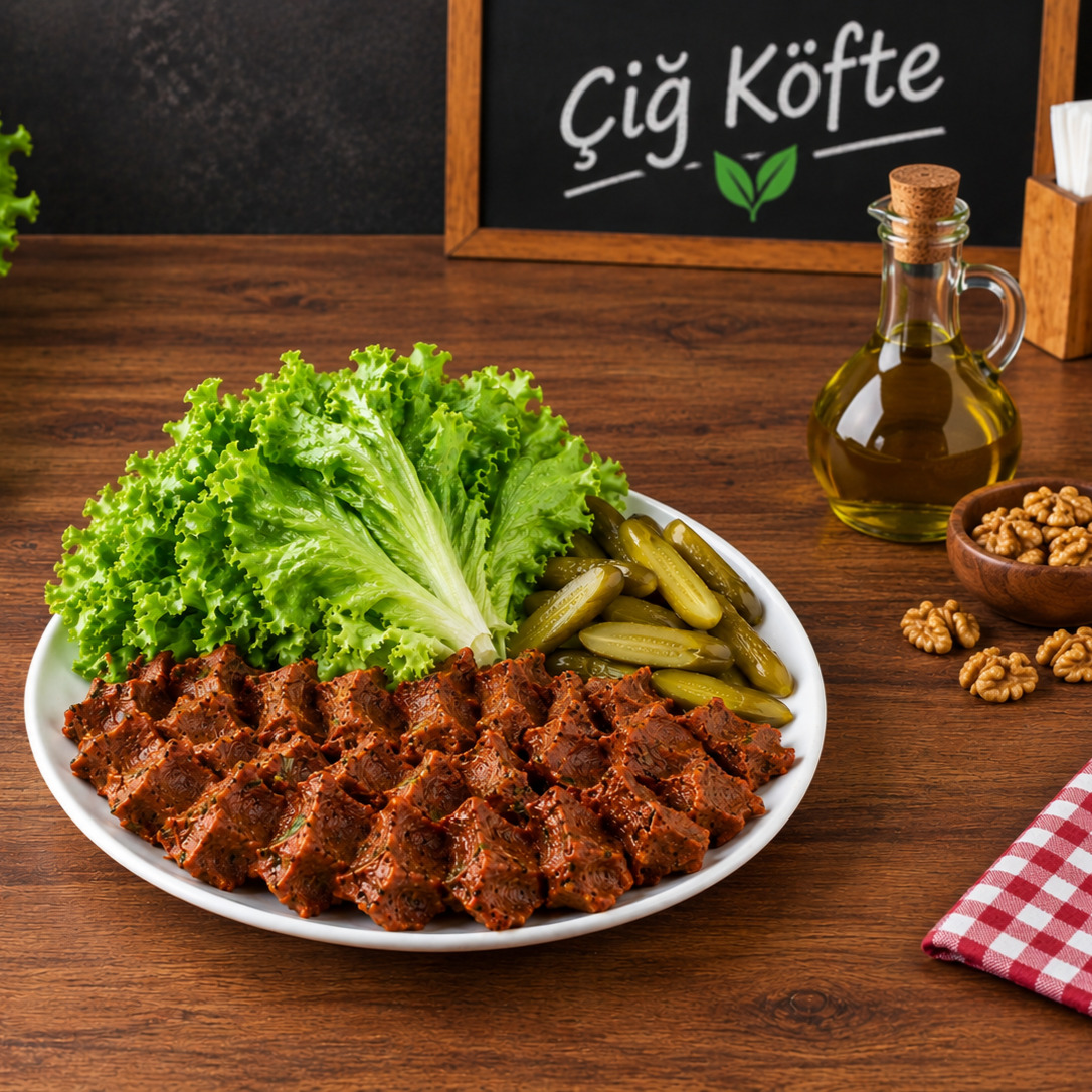 Çiğ Köfte Zeytinyağlı Cevizli Porsiyon (500 gr)