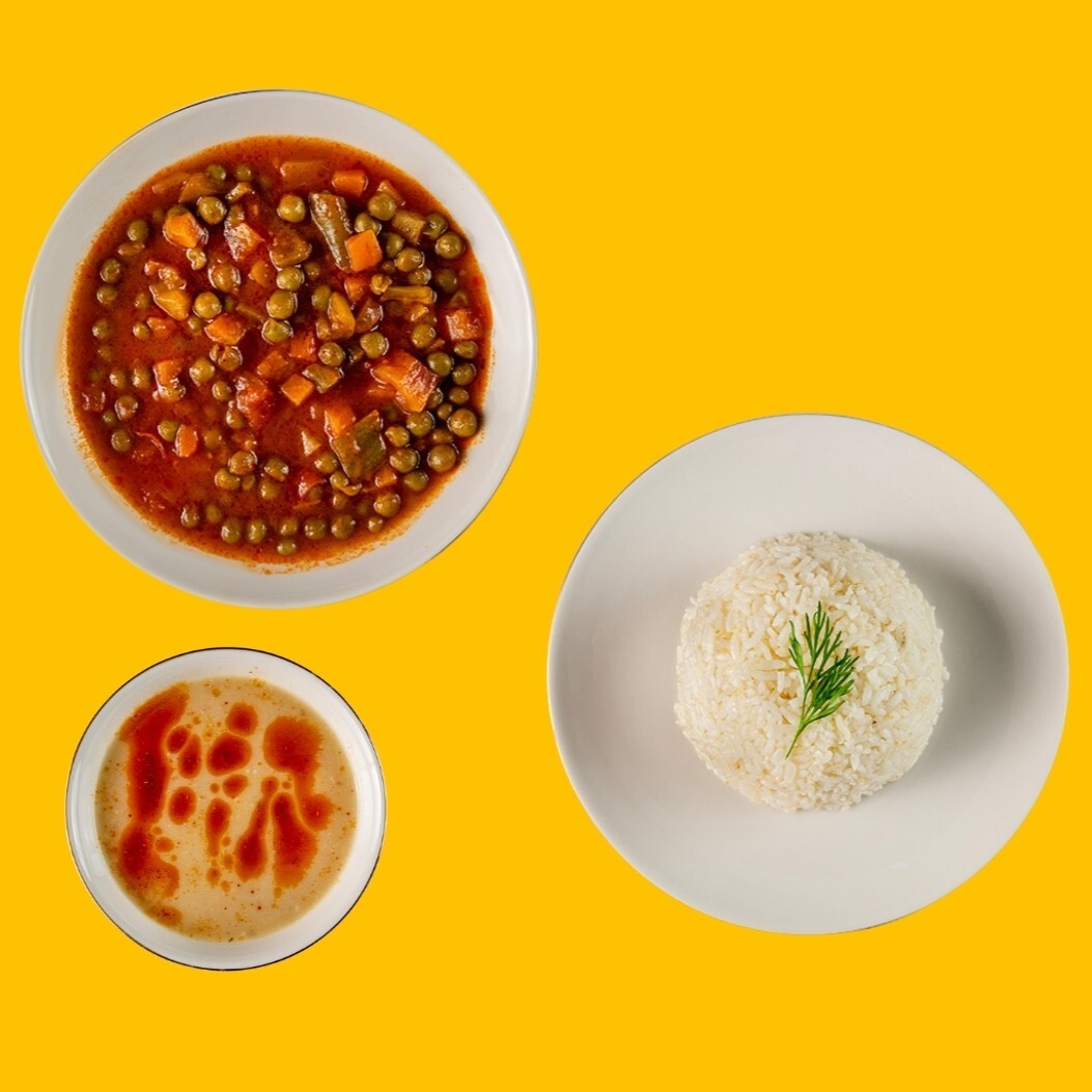 Bezelye&Pilav&Köz Patlıcan Çorbası