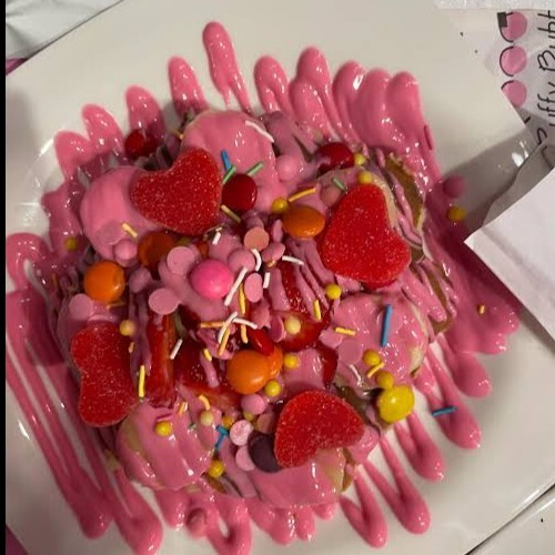 Frambuaz Soslu Bubble Waffle