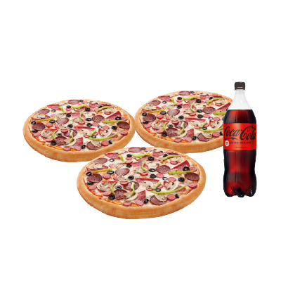 Ekonomik (3'lü) Orta Boy Pizza Menü
