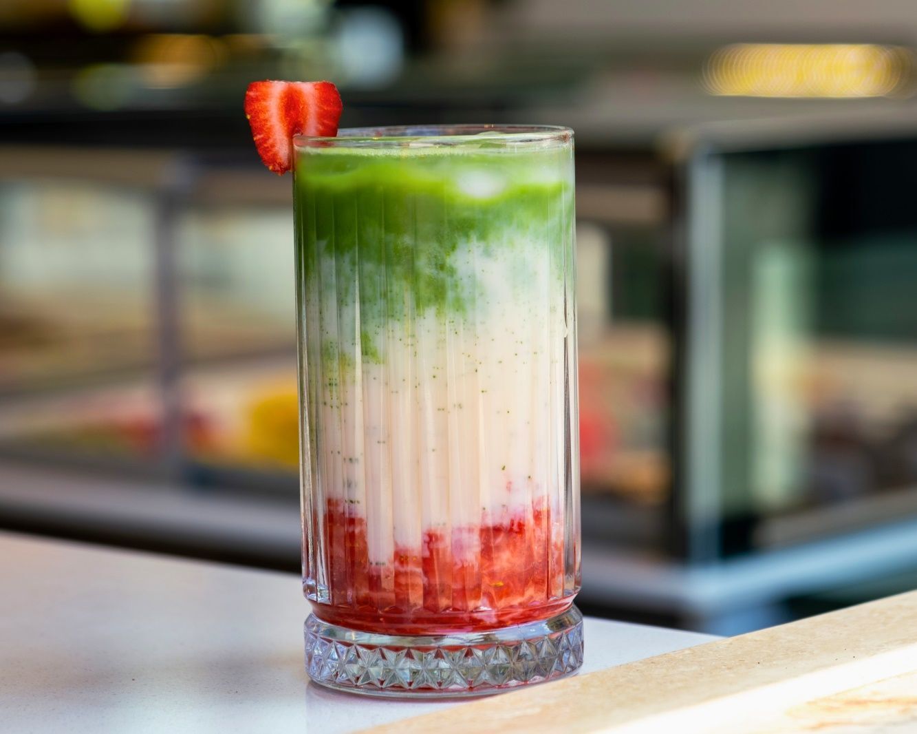 Iced Strawberry Matcha Latte