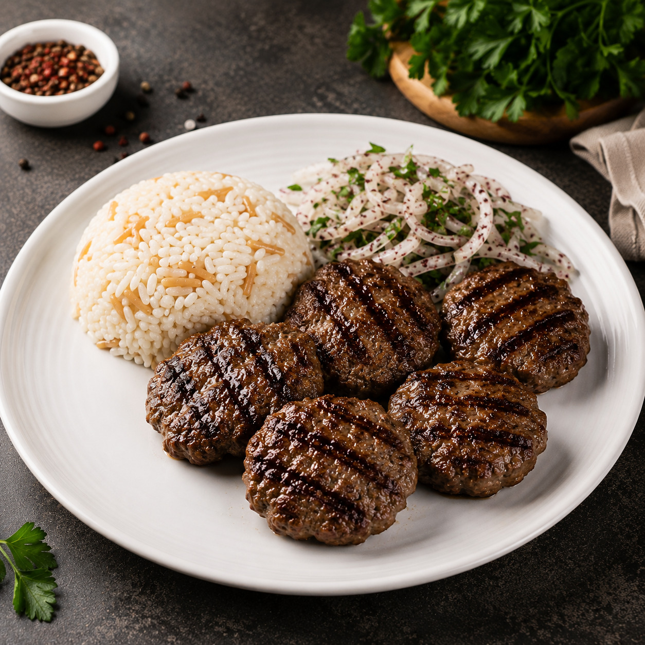 Izgara Köfte & Pirinç Pilavı