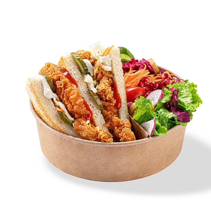 Ranch & Buffalo Chicken Sandwich & Salad