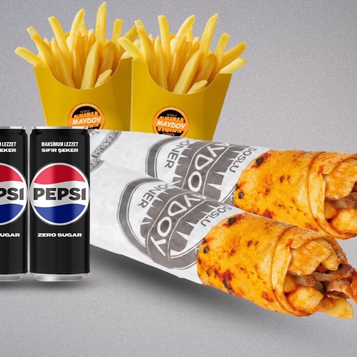 2'li Tavuk Döner Medium Dürüm İçecek Menü