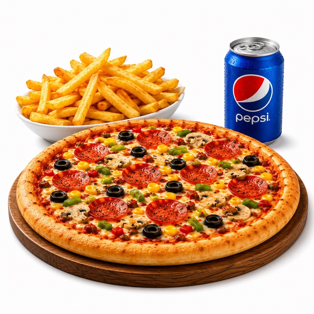 Orta Boy Karışık Pizza Menü