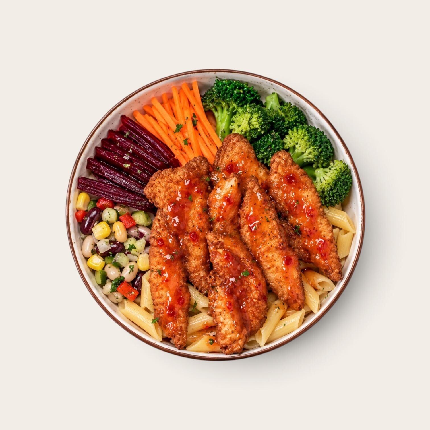 Sweet Chili Soslu Penne Bowl