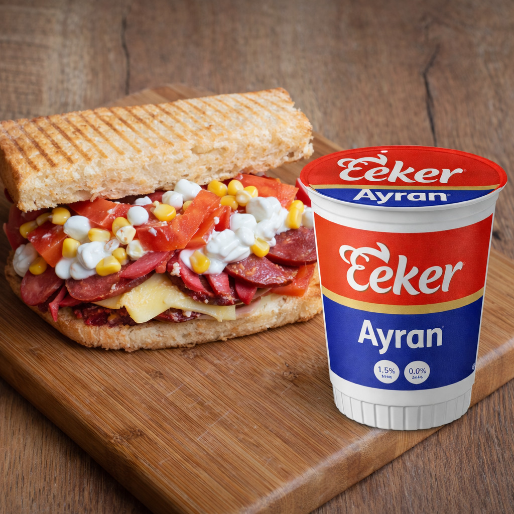 Bam Bam Ayvalık (Rus Salatalı) + Eker Ayran (27 Cl)