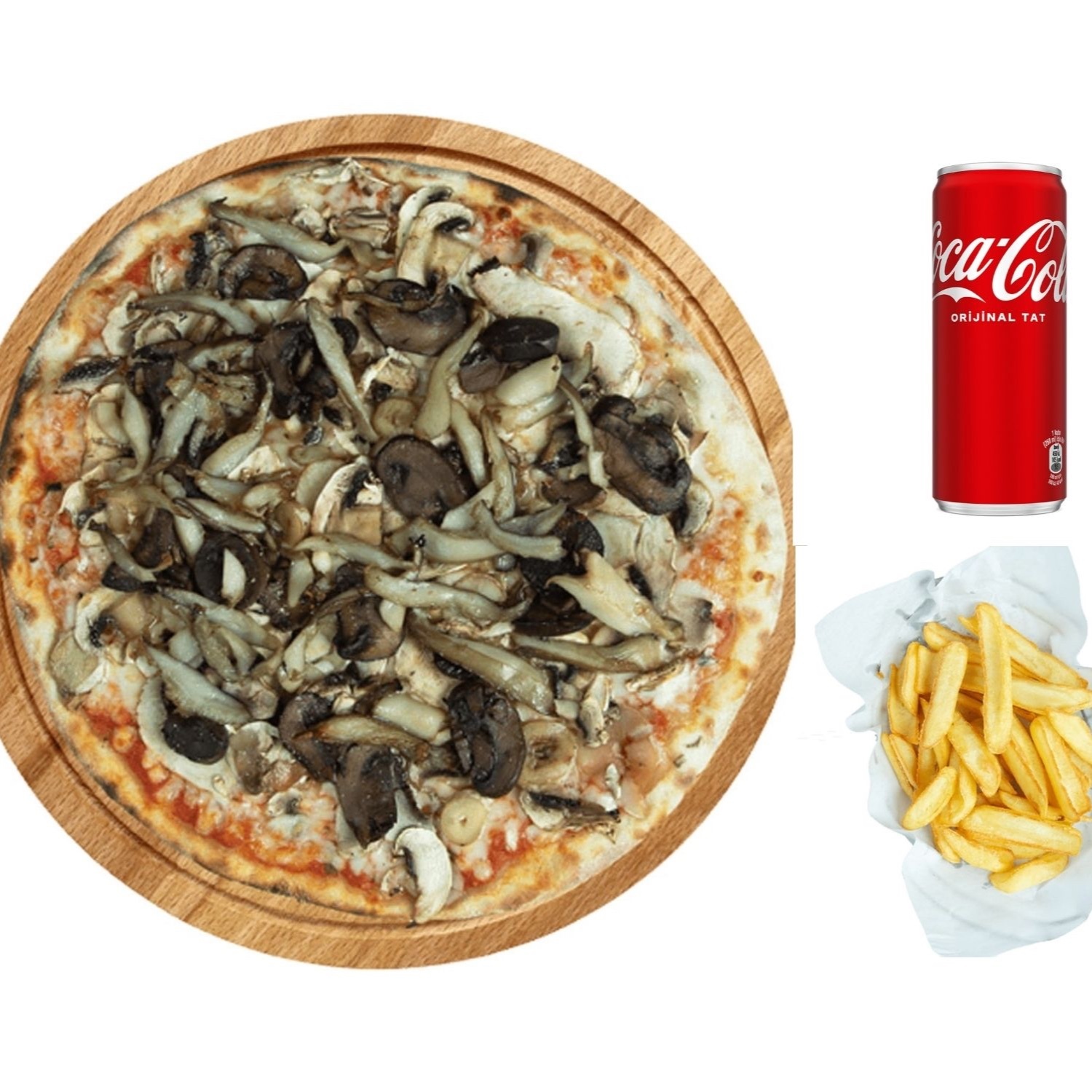 Üç Mantarlı Pizza (Büyük)