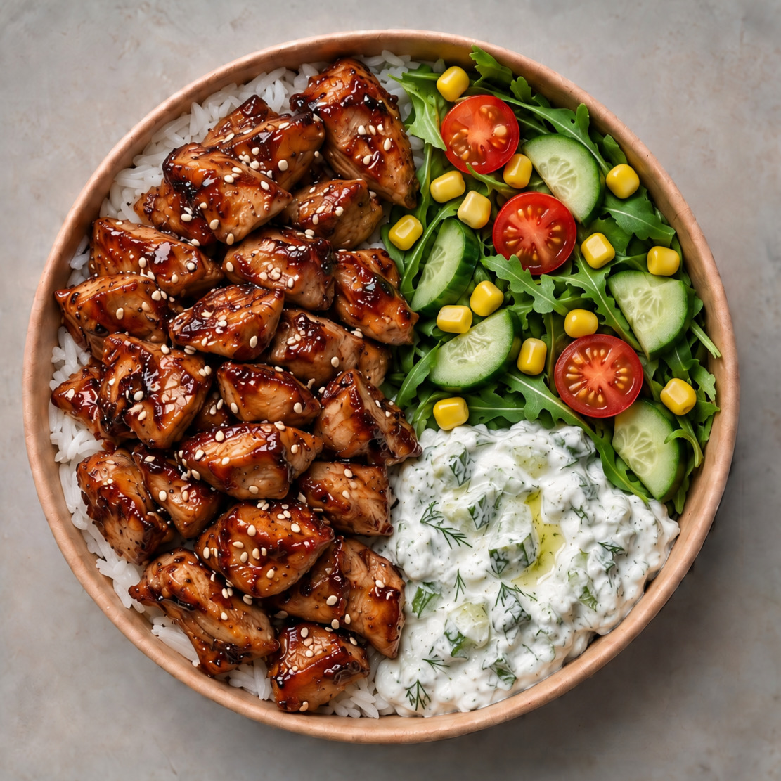 Bol Proteinli Teriyaki Soslu Tavuklu Basmatico Bowl