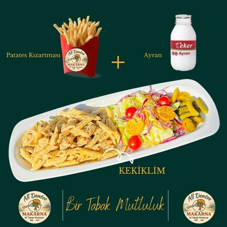 Kekilim Tavuklu + Patates + Ayran