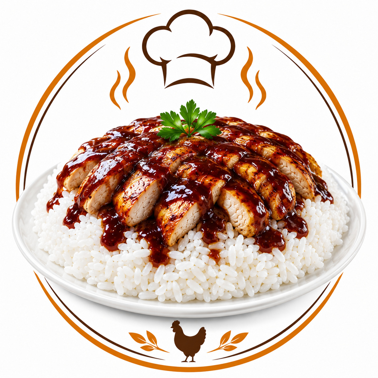 Pilav Üstü Barbekü Soslu Tavuk Pilav(Küçük Boy)