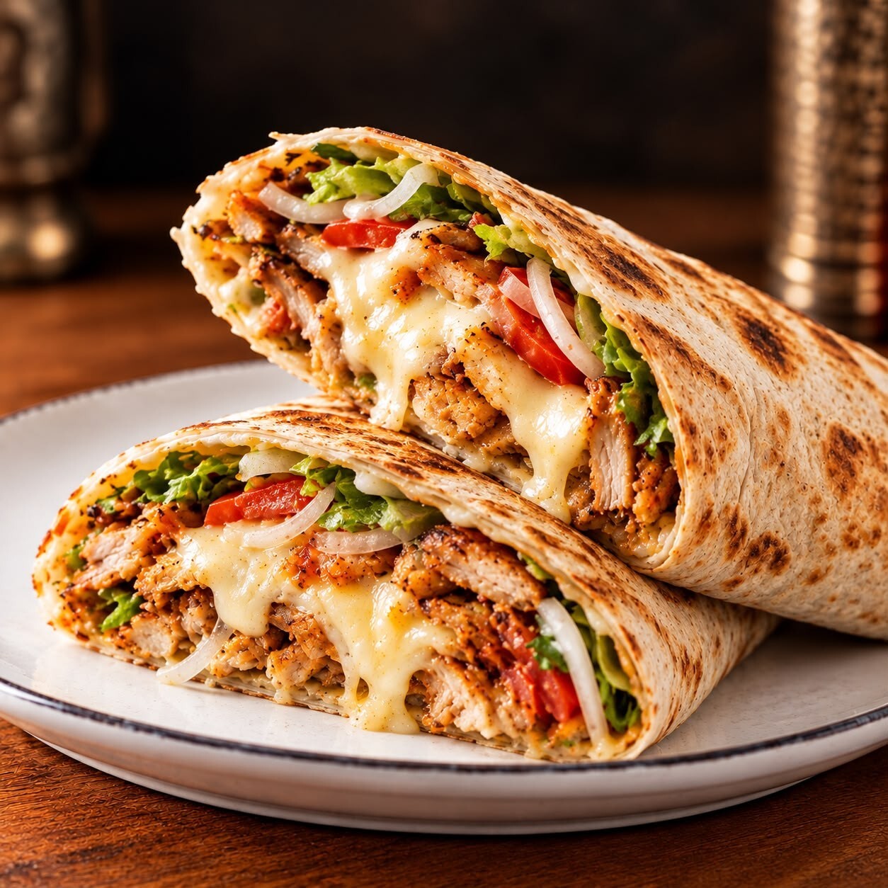 Kaşarlı Tavuk Döner Dürüm
