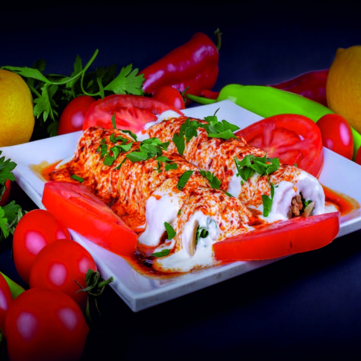 Yoğurtlu Porsiyon Tavuk Tantuni Dürüm (2 Dürümlü)