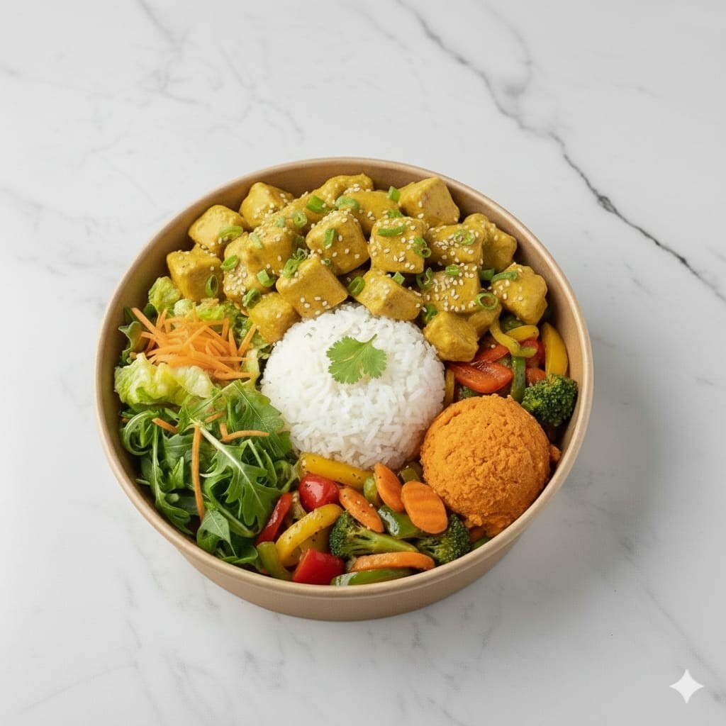 Köri Tavuklu Bowl