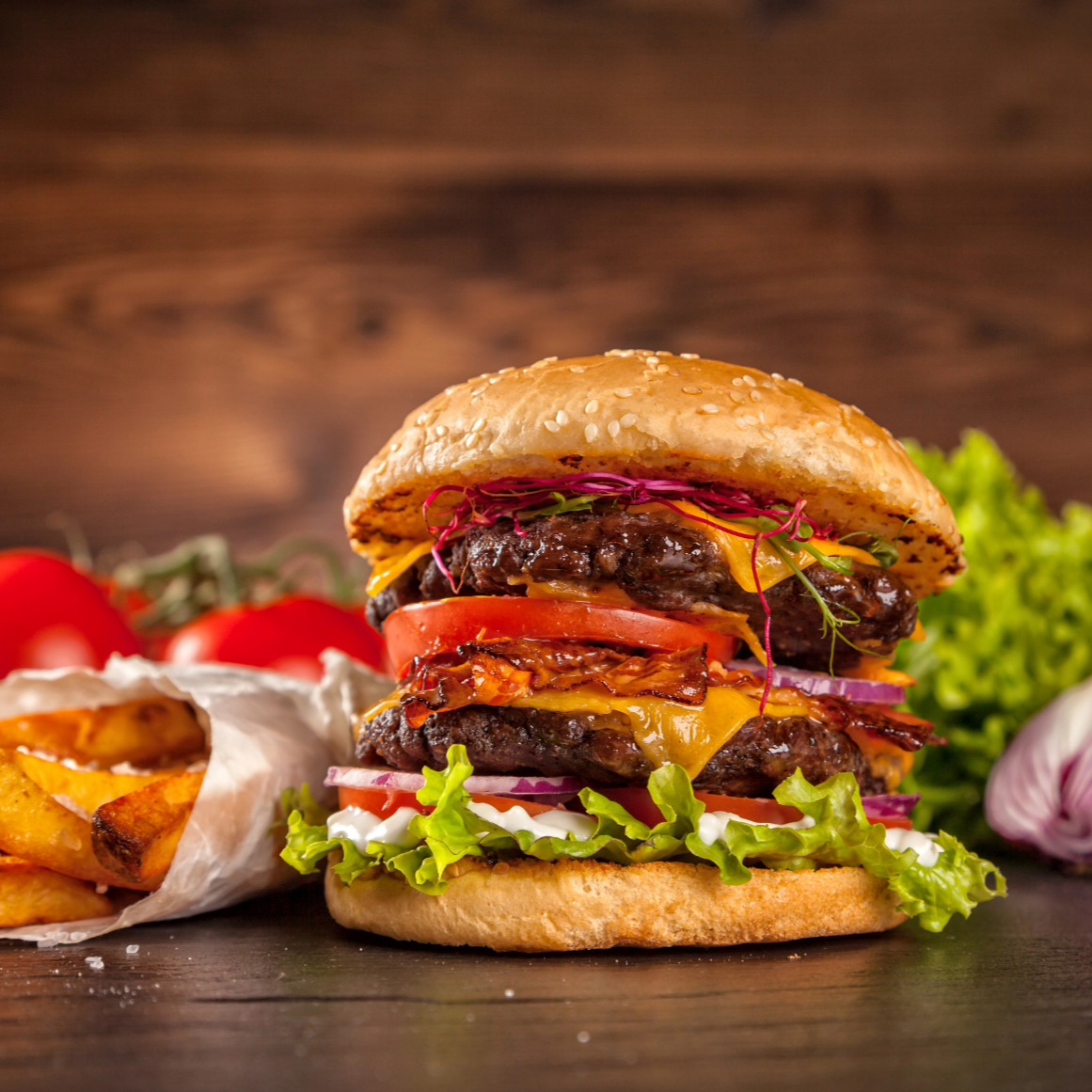 Duble Power Burger+Coca Cola 330 ml Menü