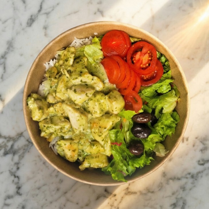 Pesto Tavuklu Bowl