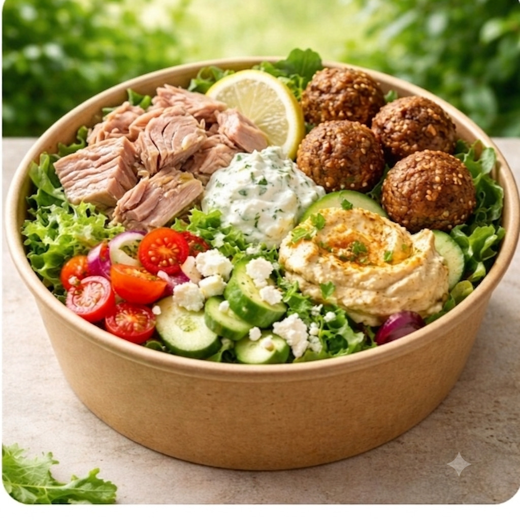 Bahçe Yeşillikli Ton Balıklı Salata