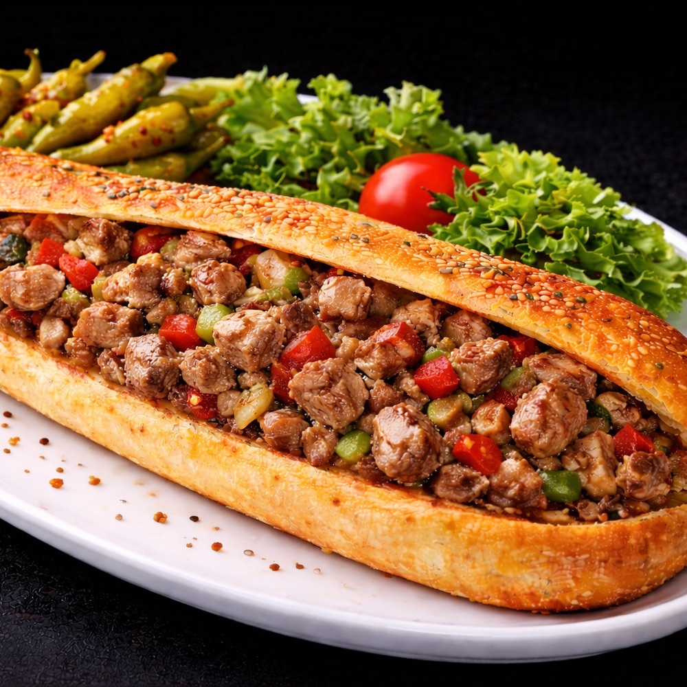 Yarım Baget Ekmek Arası Dana Kavurma