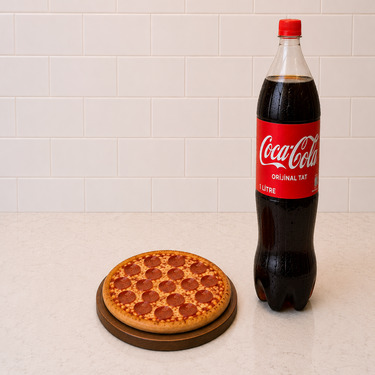 Küçük Boy Sucuklu Pizza & 1 lt İçecek